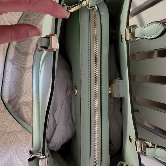 Brand new kate spade purse, light teal color with 3 big compartments. - Picture 2 of 3
